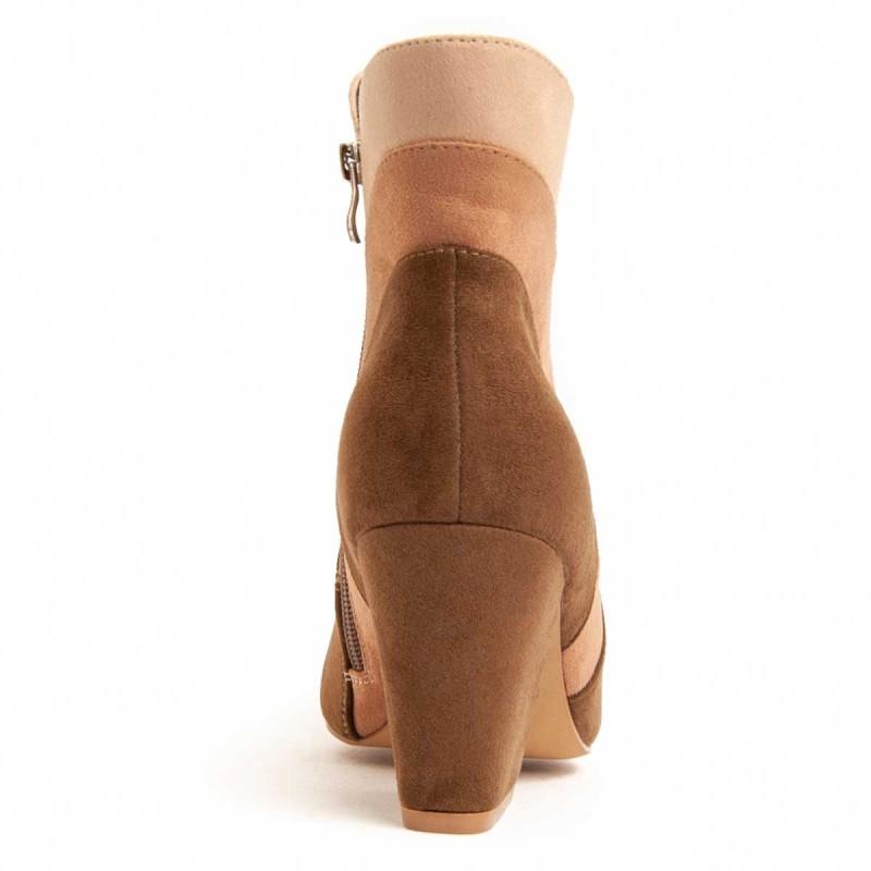Botín De Tacón Para Mujer.  Montevita  Mila  96636