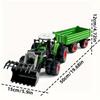19.7 In/50cm Large Farm Tractor Toys With Trailer and Front Loader, Realistic Farm Tractor Set for Halloween Christmas Birthday