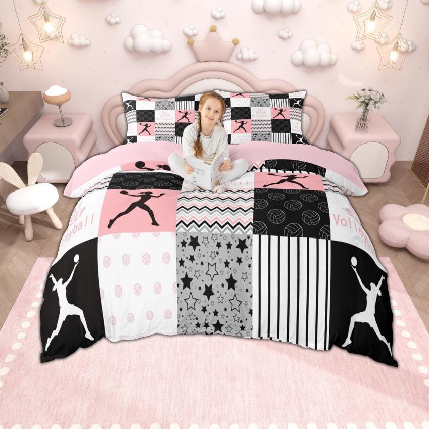 

Comforter Homewish Sports For Kids Boys Girls Volleyball Lacrosses Set Reversible Bedding Comforter (quilt)-EU Single(135*200cm)3pcs