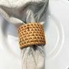 Woven Rattan Napkin Rings, Handmade Natural Wicker Napkin Rings, Farmhouse Chic Napkins Holder for Party Dinner Dining Table Decoration