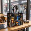 Egyptian Print Shoulder Tote Bag Casual Daily Large Capacity Handbag
