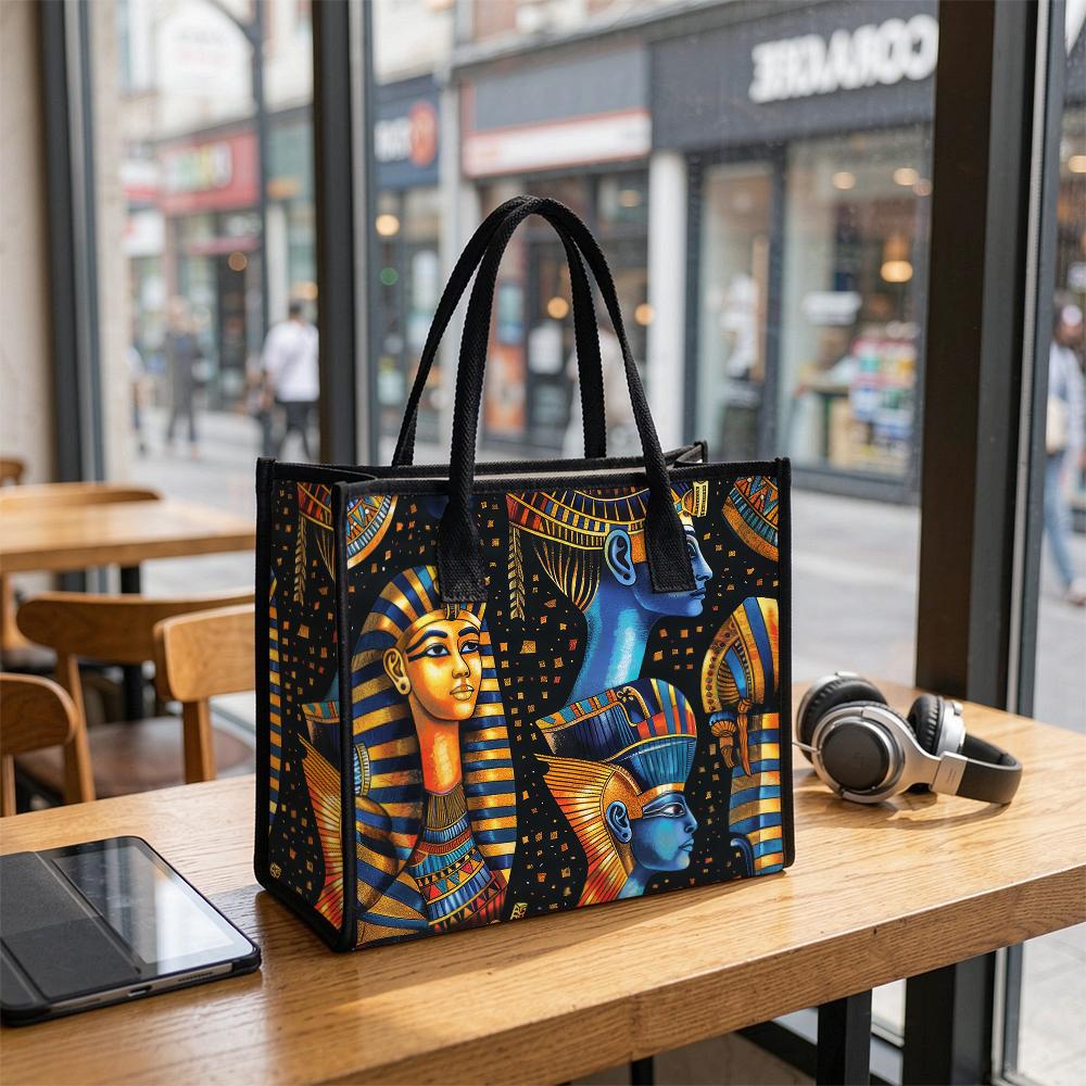Egyptian Print Shoulder Tote Bag Casual Daily Large Capacity Handbag