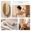 Bath Brush Exfoliating Dualside Long Handle With Pig Bristle For Skin Softening