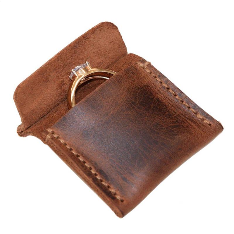 

Wedding Ring Bag Small Ring Leather Pouch Wedding Ring Holder Ring Box Ring Case Portable Ring Container Decorative Pouch For CN