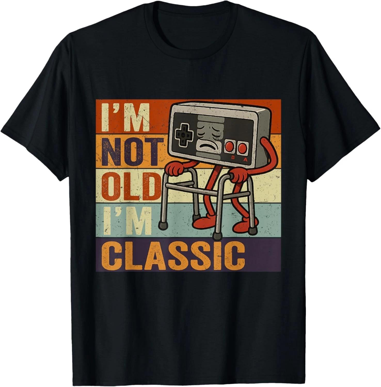 Я не старый, я классический. Смешная футболка унисекс для старого геймера, игровая, ретро 80-х 90-х, подарок L