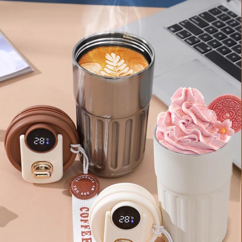 450ML Smart Thermos Bottle LED Temperature Display Coffee Cup 316 Stainless Steel Portable Vacuum Mug for Travel Insulated Cup