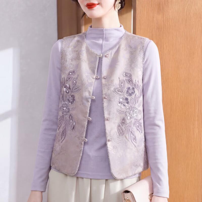 Elegant New Chinese Style Embroidered Vest 4XL