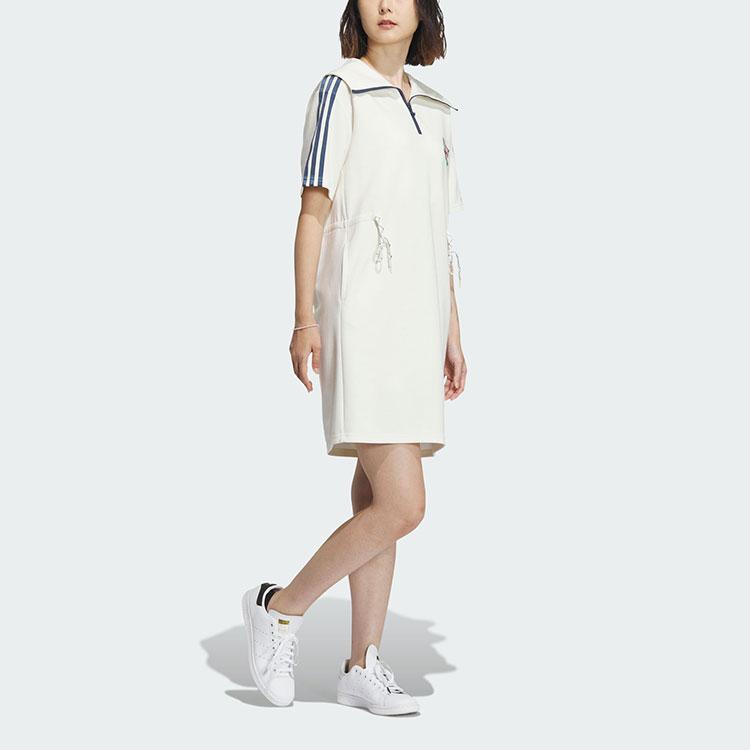 adidas Originals Women's Summer Holiday Graphic Play Knit Dress 'Off White' IW6304