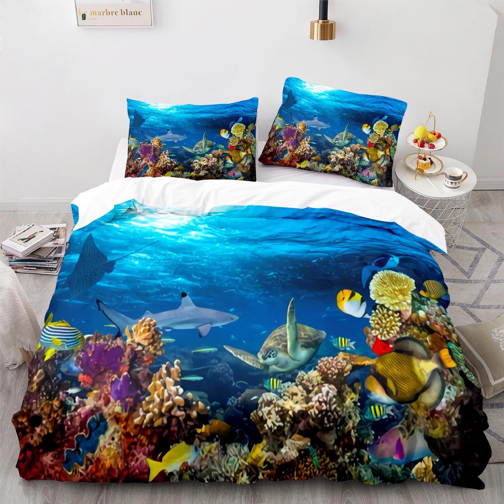Sea Wave Duvet Covers Beach Rainbow Bedding Collection Seaside Comforter Cover QueenKingFullTwin Size Quilt Cover For Girls Boys