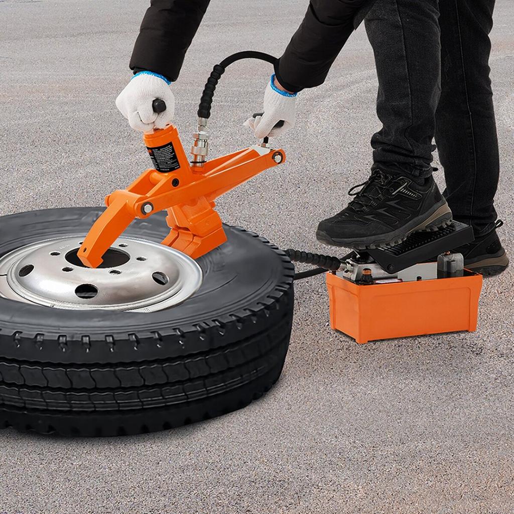 Quebra-talão Hidráulico, Quebra-talão de Pneu de 10000 PSI com Bomba de Pé de Metal, Ferramenta Quebra-talão de Aço de Alta Resistência para Tratores, Caminhões, Ônibus, Cortadores de Grama,