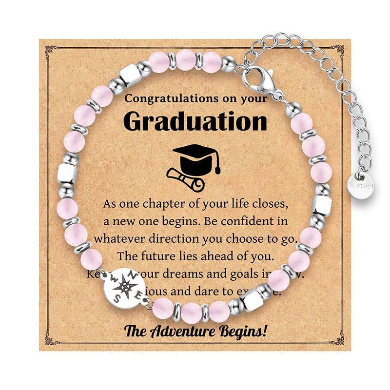 2026 Graduation Bracelet Is Perfect for Middle School, High School, And College Graduates. It Comes with a Graduation Cap Card