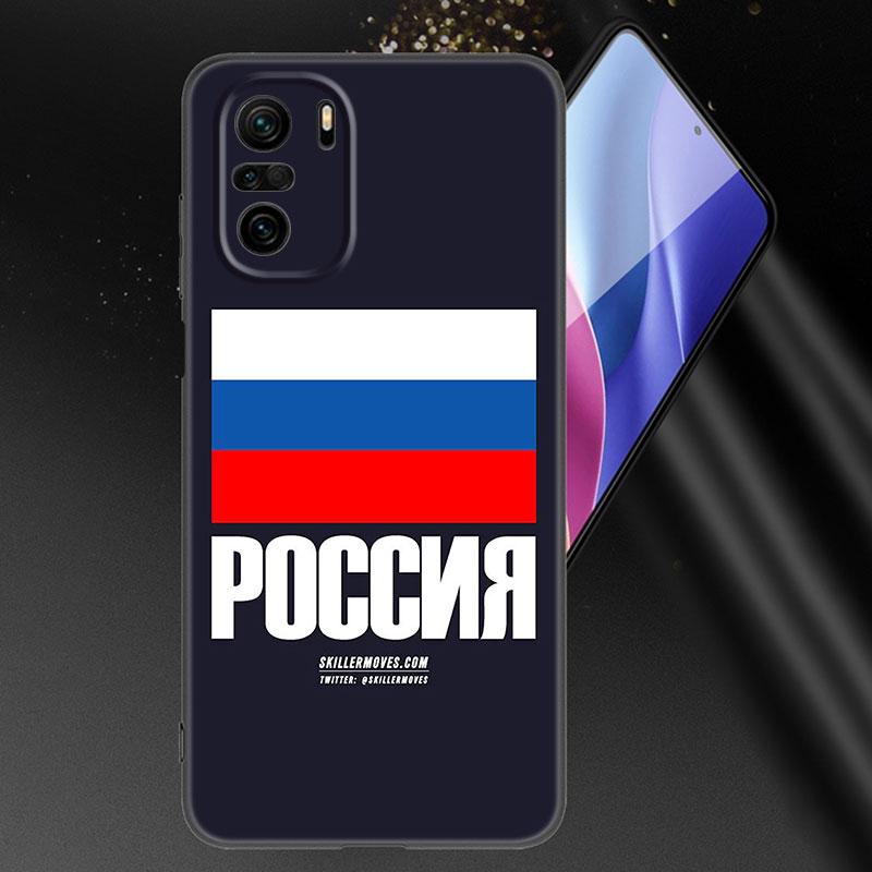 Russia Russian Flags Emblem Phone Case For Xiaomi Mi POCO X3 NFC GT M4 M3 12 11T 10T Pro A3 11 Lite NE 5G 12X 11i F3 Black Cover
