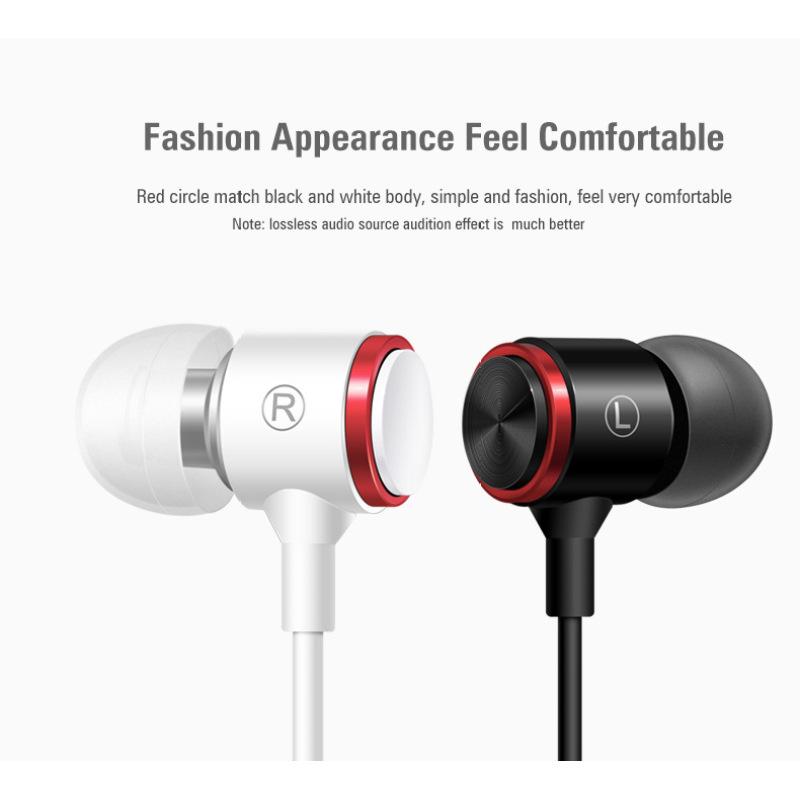 Earphones Metal Heavy Bass Stereo Wired Headset In-ear Microphone Gaming Headset