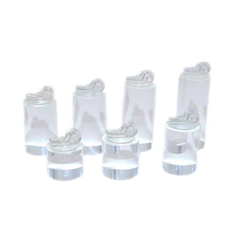 7-Piece Transparent Acrylic Jewelry Display Stands: Round & Square