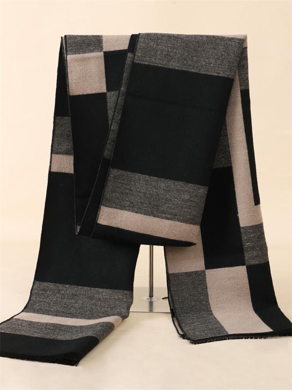 RUNMEIFA  Classic Autumn & Winter Warm Plaid Man Scarf Cashmere Wool Panama Soft Striped Long Scarf High Quality 40 Colors