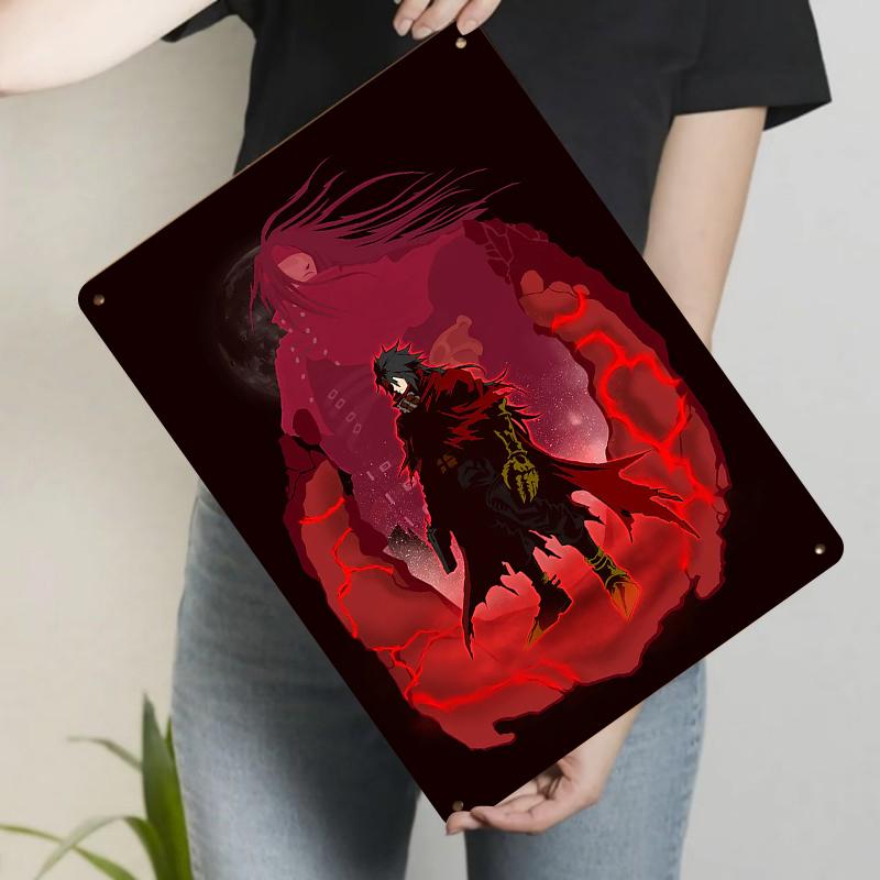 

Anime Style Custom Metal Wall Art Fantasy Character Design Home Decor Collectible Gift 20x30cm（7.8x11.8inch）