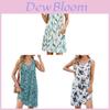 Floral Print Sleeveless Dress With Cottonlike Fabric For Casual Summer Wear