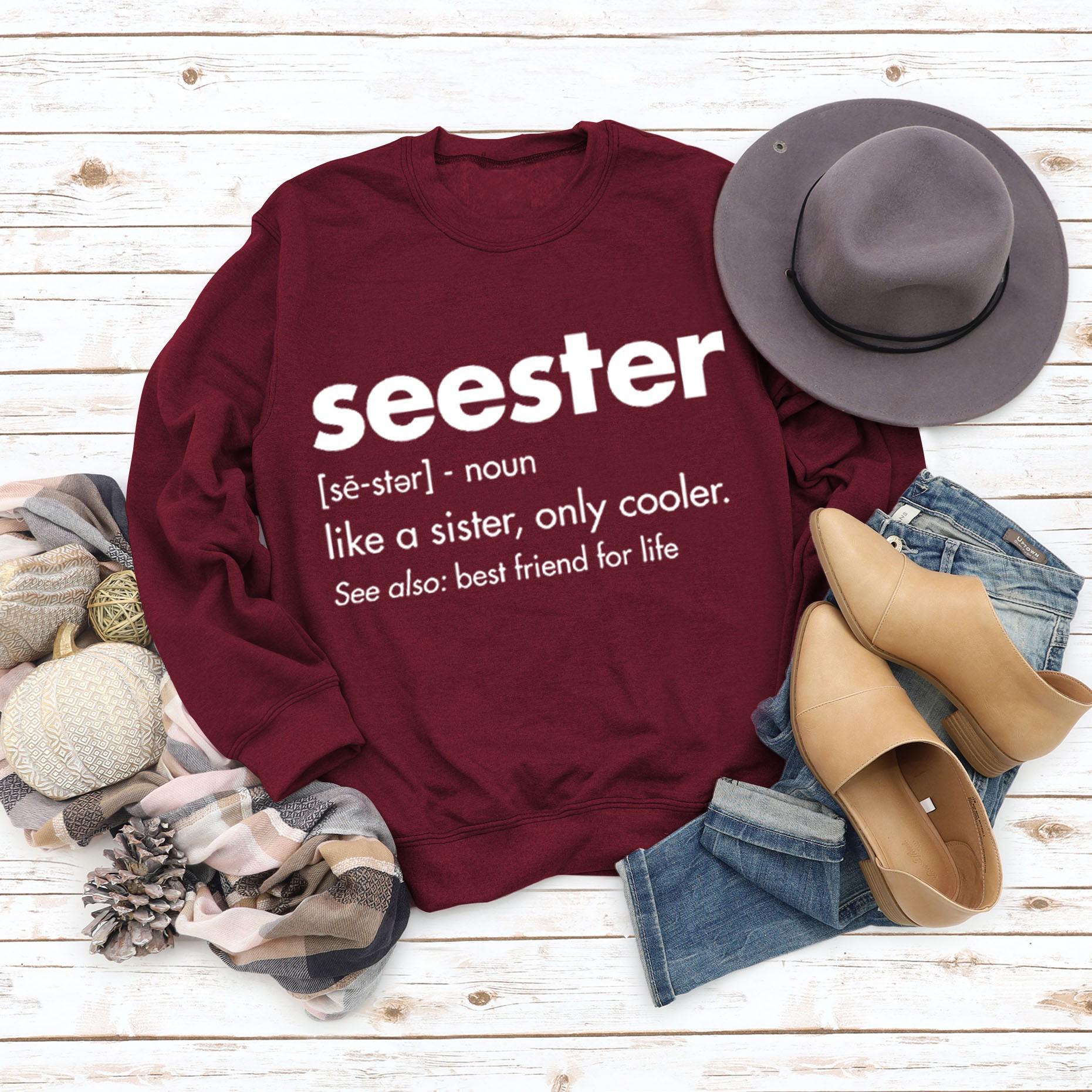 

European & American Fashion Round Neck Letter Women s Long Sleeve Loose Sweatshirt XL