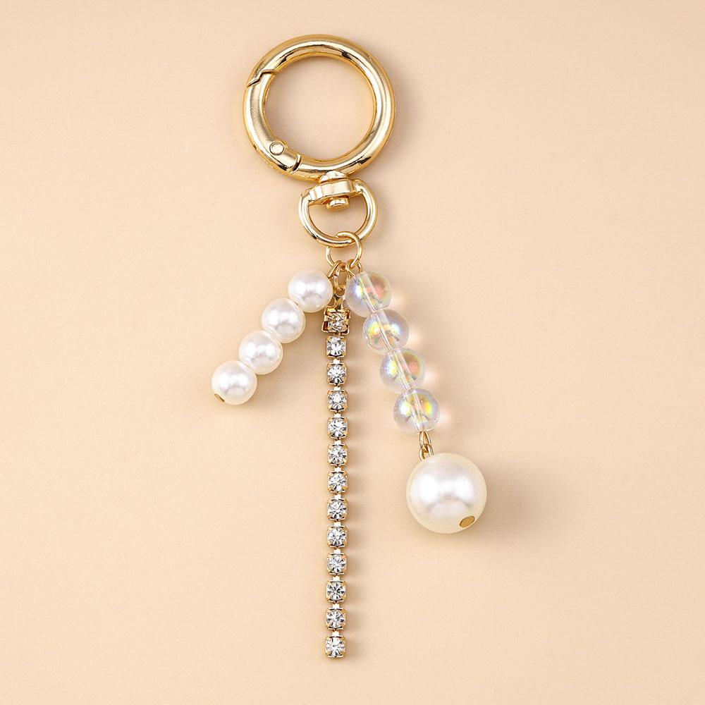 Aihua Fashion Y2K Gold Color Cute Starfish Pearls Conch Shell Keychain Key Rings for Men Women Handbag Pendants DIY Jewelry Gift
