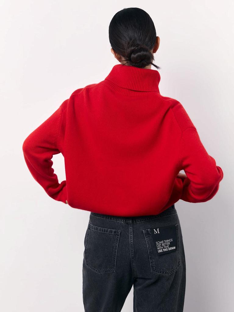 076 High Collar Autumn Winter Loose Knitwear Sweater - New Style for Europe, America, and Russia