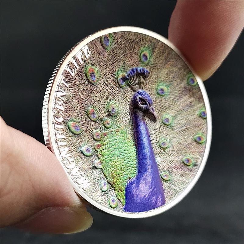 Памятные монеты королевы, монеты с павлином, высокий рельеф, трехмерные, монеты, праздничные подарки