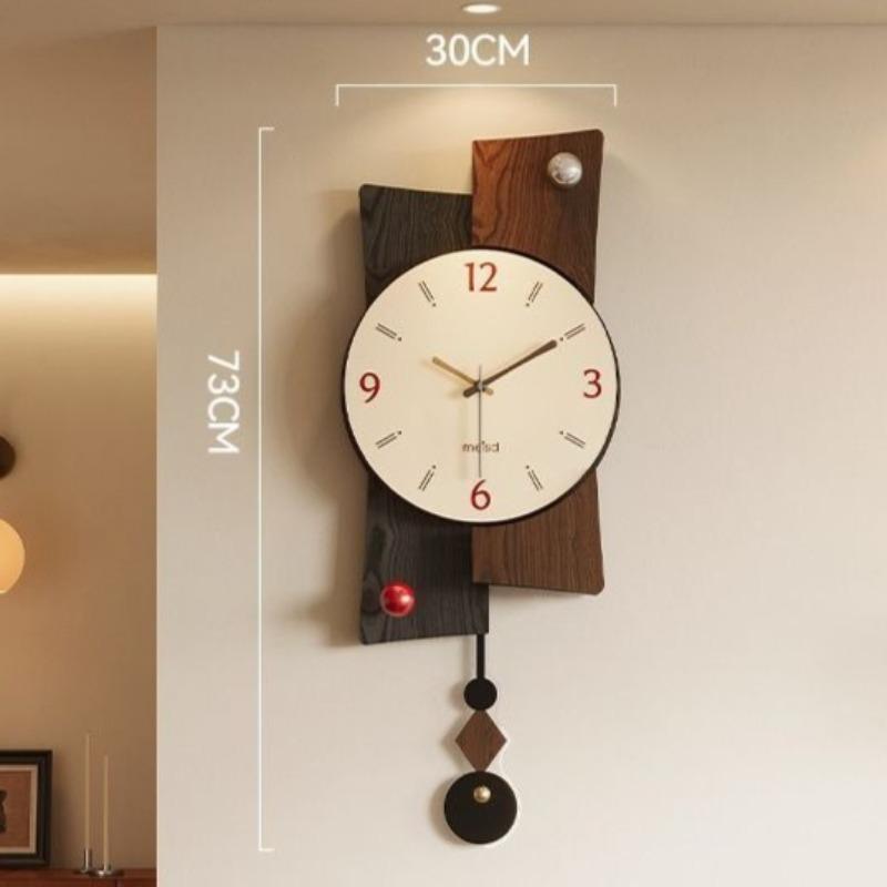 1PC Living Room Wall Clock Chinese Antique New Creative Retro Simple Dining Room Clock Wall Clock Home Decoration