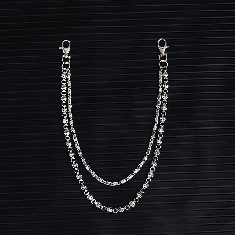 Hip-Hop Double-Layer Metal Trouser Chain Men'S And Women'S Niche Style Waist Chain Personalized Fashion Jeans Accessories