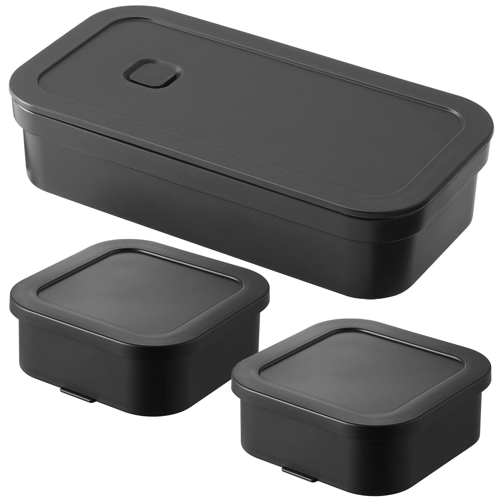 

Yamazaki Airtight Lunch Box with Fits a Strainer for Frozen and Two Standing Frozen Rice Containers of Tower Black Numbers 1364 and (Yamazaki) Valve, чёрный