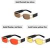 Metal Square Wide Leg Sunglasses With Gray Lenses For Fashion Streetwear And Parties