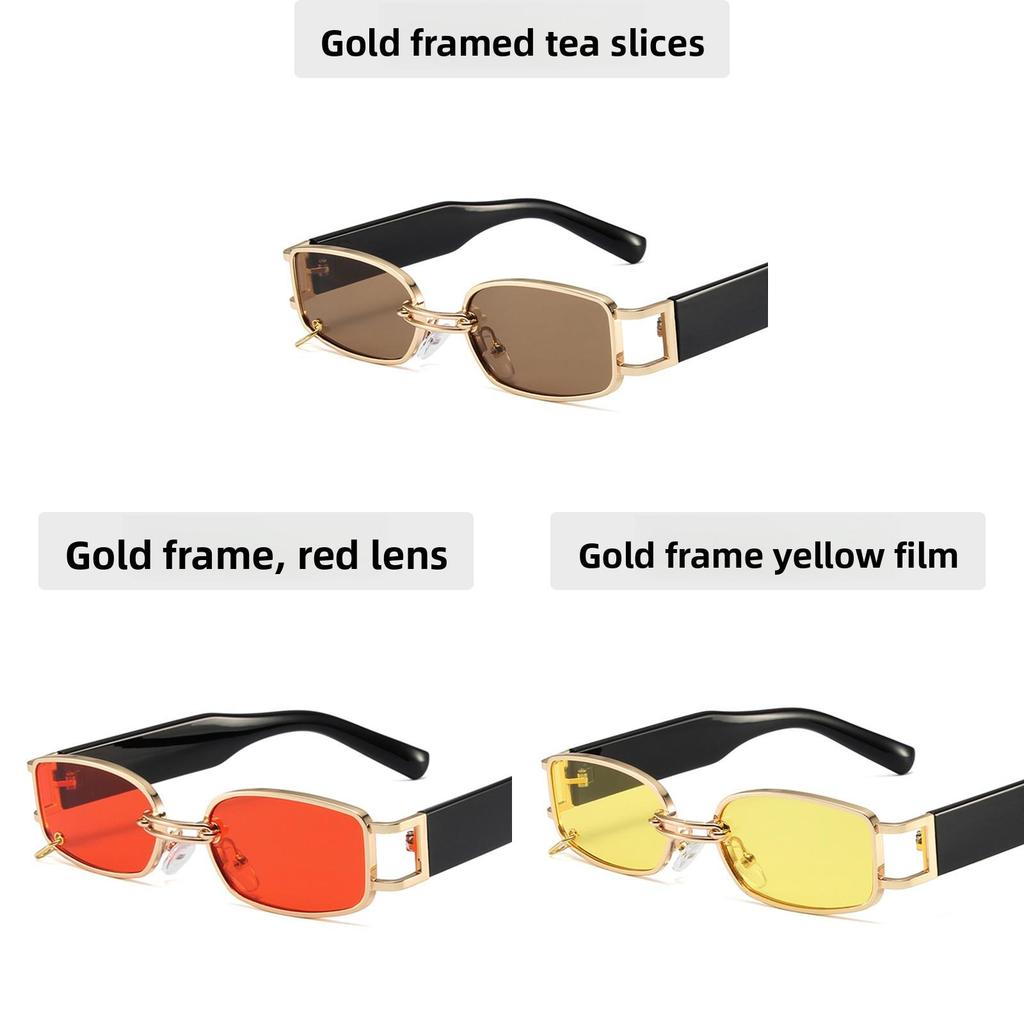 Metal Square Wide Leg Sunglasses With Gray Lenses For Fashion Streetwear And Parties