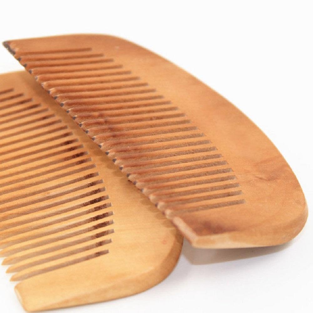 5/10pcs Engraved Natural Peach Wood Comb Portable Anti-Static Hair Comb Smooth Scalp Massage Comb Hair Care Styling Tool
