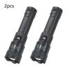 KDULIT LED Flashlight USB Rechargeable Torch with Display Zoomable Light with Battery Camping Hiking Lantern Emergency Lamp