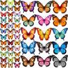 63pcs Temporary Tattoo Colorful Butterfly Stickers For Back Shoulders Adult