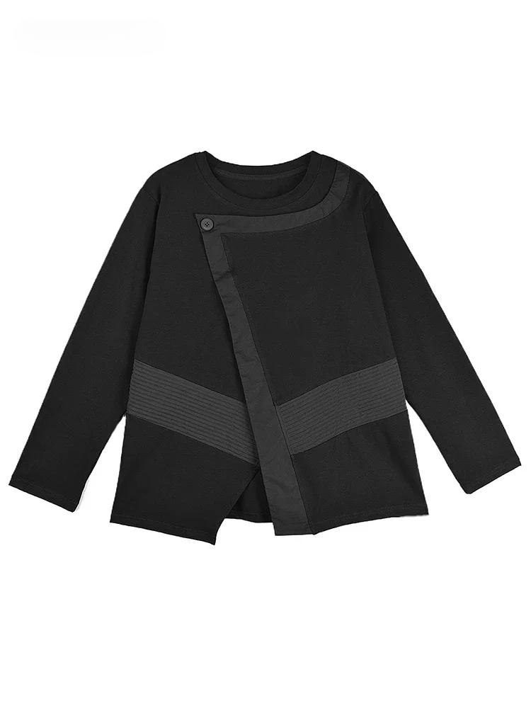 

Xitao Свободные асимметричные футболки в стиле пэчворк GJ1087 One Size белый