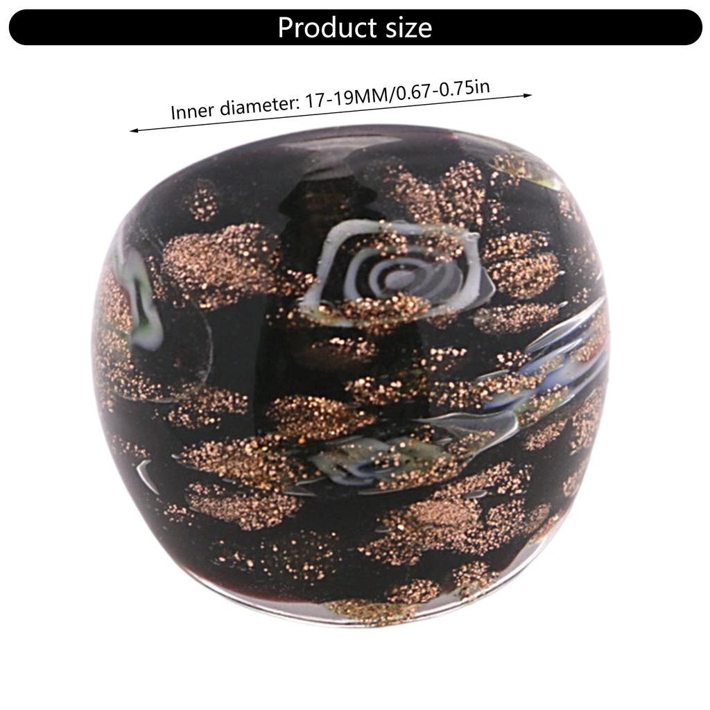 Eleganter Ethno-Stil Glasring Elegantes handgefertigtes Geschenk Bunte Fingerringe für den Alltag und besondere Anlässe
