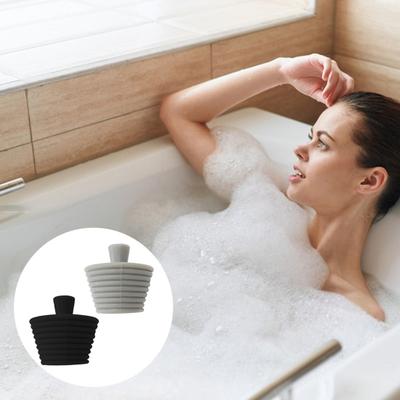 Silicone Bathtub Drain Stopper Prevent Clogging Odors No Installation Bathroom Tub Shower Water Stopper