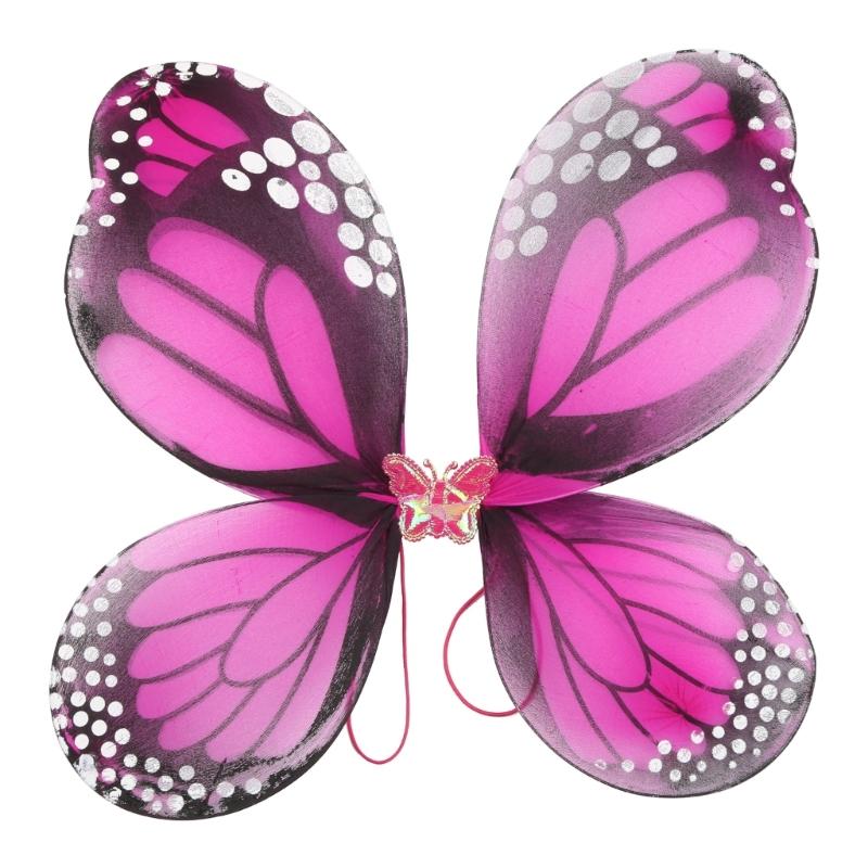 Cute Dreamlike Fairy Princess Angel Wand Butterfly-Wing Tutu Headband Birthday Party Halloween Cosplay-Costume Props