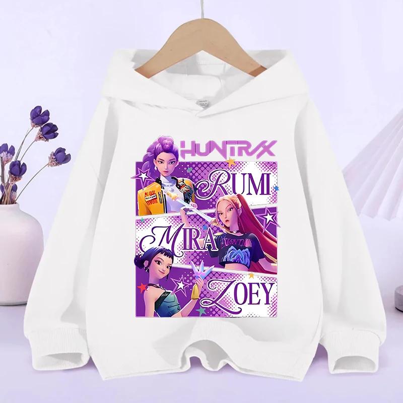 Kpop Demon Hunter Best-selling Children Kawaii Irumi Mira Zoe Hoodie 2025 Autumn Winter Fashion Casual Girls  Sports Hoodie