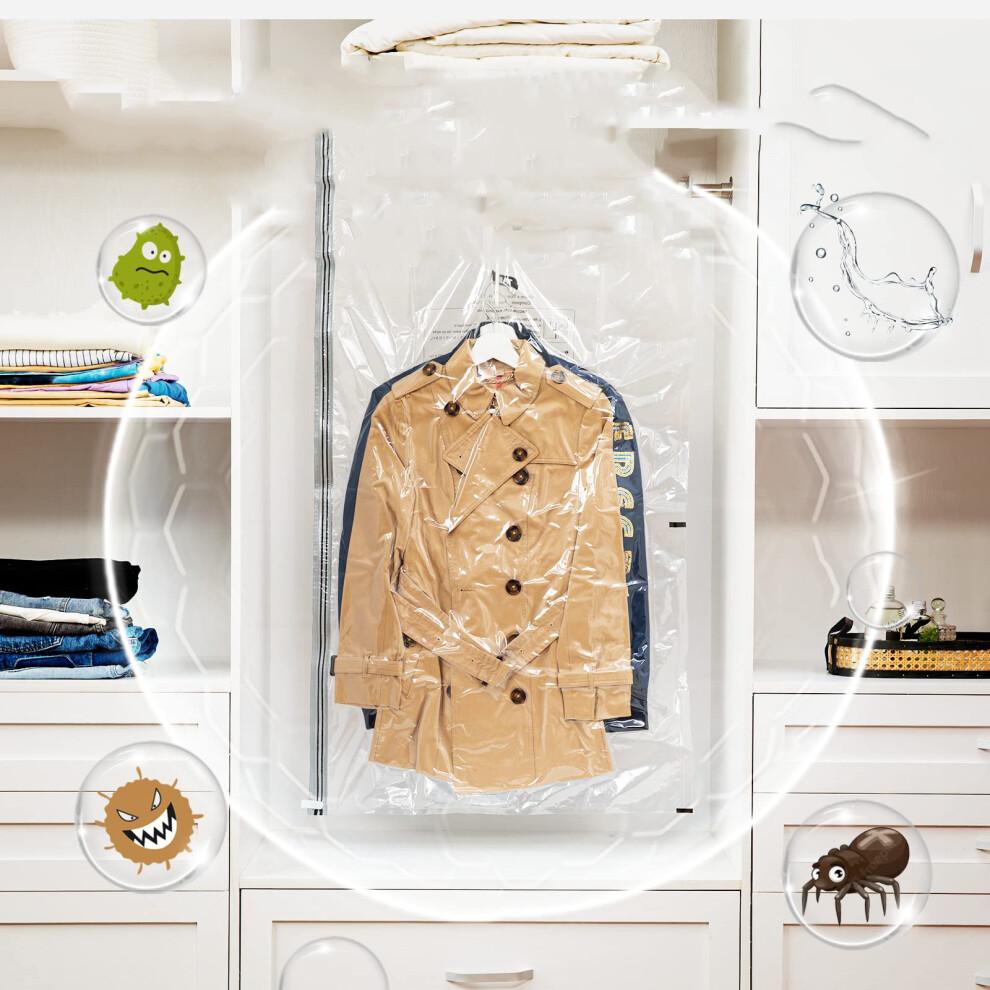 Vacuum Storage Bags, Unbeatable Durability Space Saver Bags for Wardrobe Storage, Reusable Vacuum Sealed Bags for Clothing, Dustproof and Breathable H
