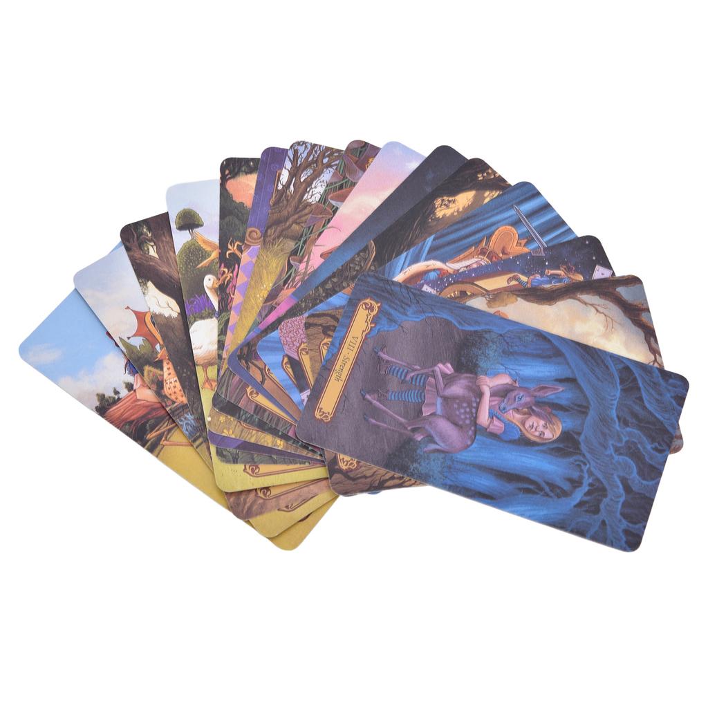 78 cartes de tarot du pays des merveilles, outil de divination, papier couché, jeu de société anglais pour débutants