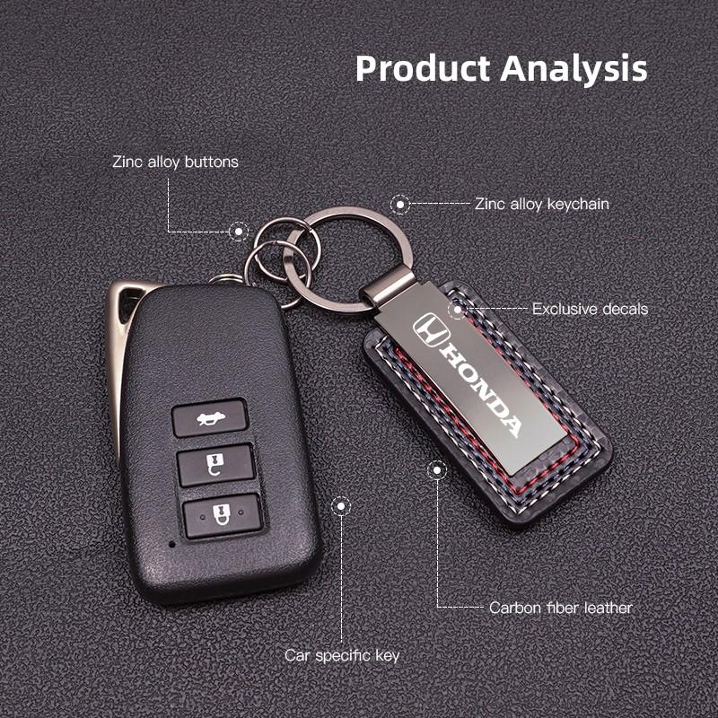 OBTLU1 Metal Car Key Ring Chain Keychain Buckle Pendant Gifts For Honda Civic Accord Fit CRV Jazz Odyssey Insight Legend HRV