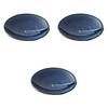 Setomonohonpo Set of 3 Eggplant Navy Blue Lotus Small Plates X Ceramic Small Plates (Setomonohonpo) [9.2 2cm]