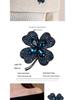 Korean High-end Crystal Four-Leaf Clover Brooch for Women's Suits and Niche Clothing