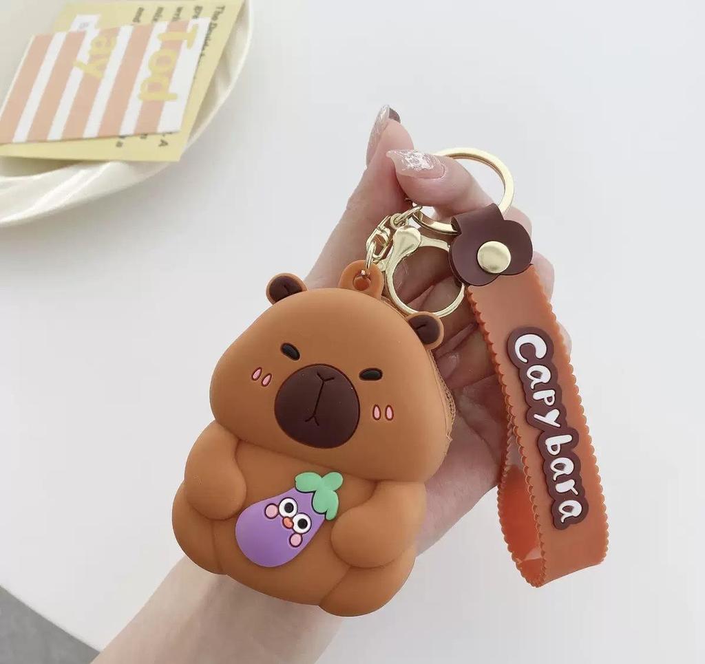 Adorable Capybara Silicone Coin Purse - Cute Cartoon Design for Kids
