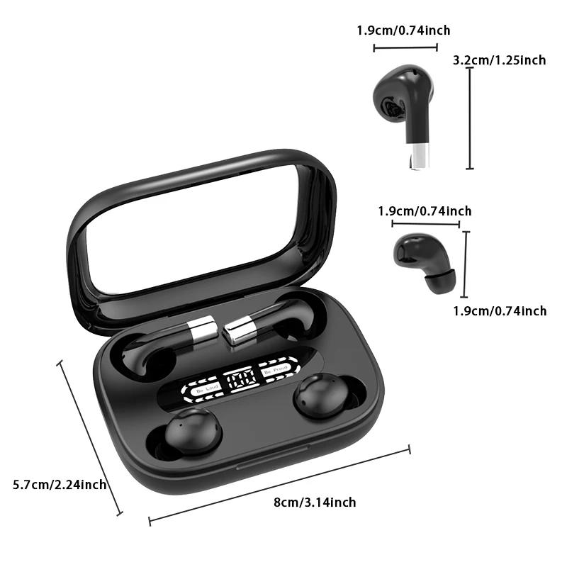 

Sleep Invisible Earphone Mini Hidden Headphones In Ear IPX5 Waterproof Wireless Bluetooth Earbuds with Mic HIFI Music Headset чорний