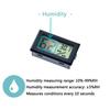 Mini Digital Hygrometer Gauge Thermometer, LCD Temperature Humidity Meter for Humidors Greenhouse Jars Grow Tent Box Garden