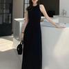 Women's Summer 2026 Hepburn-Style Sleeveless A-Line Vest Dress - Elegant & Slimming