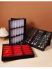 Eyeglasses & Jewelry Display Box with 18 Compartments and Stand