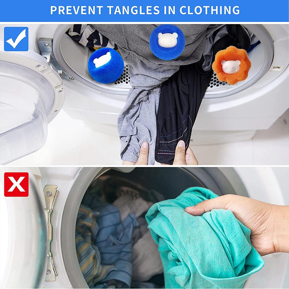 8 ks odstraňovač chloupků pro lapač vlasů v pračce(Modrá, oranžová)