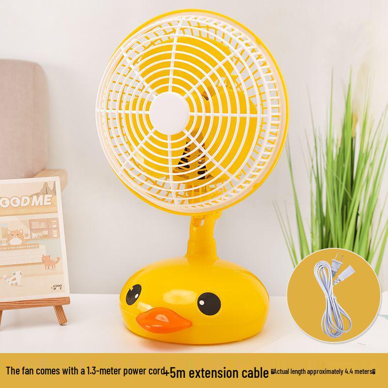 Silent Mini Fan: Cartoon Design for Dorms, Desks, and Offices
